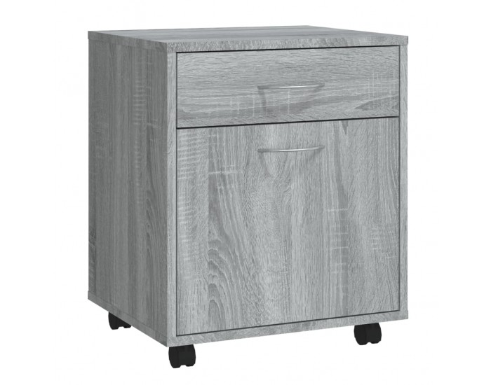 Sonata H Шкаф с колелца, сив сонома, 45x38x54 см, инженерно дърво