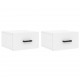 Sonata H Нощни шкафчета за стенен монтаж, 2 бр, бели, 35x35x20 см