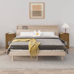 Sonata H Нощни шкафчета, 2 бр, меденокафяви, 40x35x61,5 см, бор масив - Гардероби