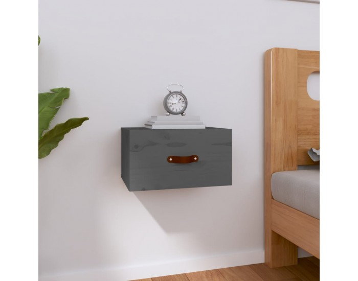 Sonata H Нощно шкафче за стенен монтаж, сиво, 40x29,5x22 см