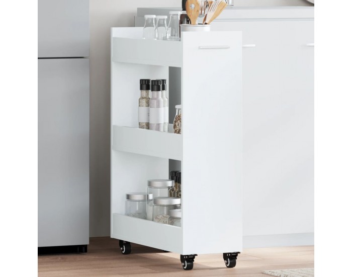 Sonata H Шкаф с колелца, бял, 60x22x79 см, инженерно дърво