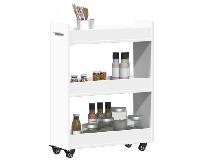 Sonata H Шкаф с колелца, бял, 60x22x79 см, инженерно дърво