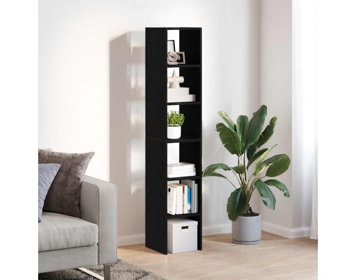 Sonata H Библиотеки 2 бр стифиращи черен дъб 30x30x80 см инженерно дърво