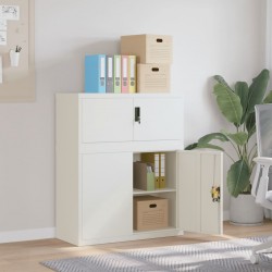 Sonata H Шкаф за папки бял 90x40x110 см стомана Sonata H Шкаф за папки бял 90x40x110 см стомана - Гардероби