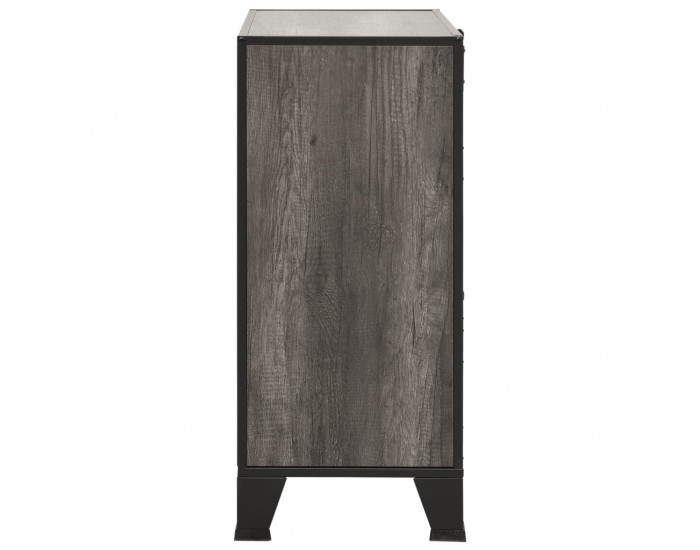 Sonata H Шкафове за съхранение, 2 бр, сиви, 72x36x82 см, метал и МДФ