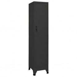 Sonata H Заключващ се шкаф, антрацит, 38x45x180 см, стомана - Гардероби