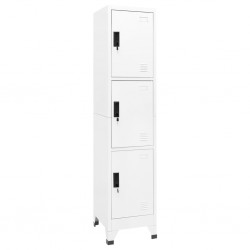Sonata H Заключващ се шкаф, бял, 38x45x180 см, стомана - Гардероби