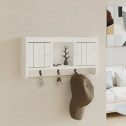 Sonata H Шкаф за ключове бял 40x8,5x20 см инженерно дърво и стомана Sonata H Шкаф за ключове бял 40x8,5x20 см инженерно дърво и стомана - Гардероби
