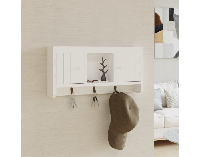 Sonata H Шкаф за ключове бял 40x8,5x20 см инженерно дърво и стомана