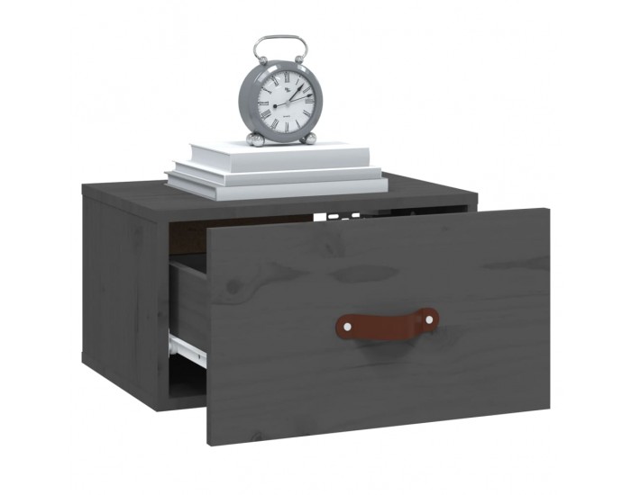 Sonata H Нощни шкафчета за стенен монтаж, 2 бр, сив 40x29,5x22 см