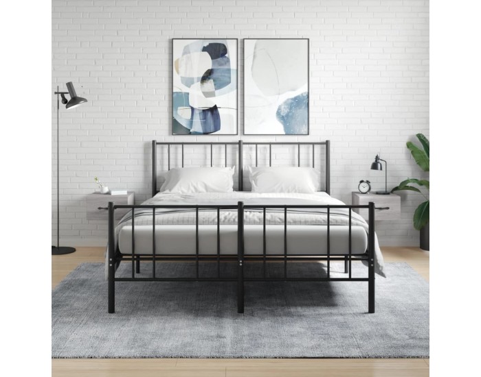 Sonata H Нощни шкафчета за стенен монтаж, 2 бр, сив сонома, 35x35x20 см