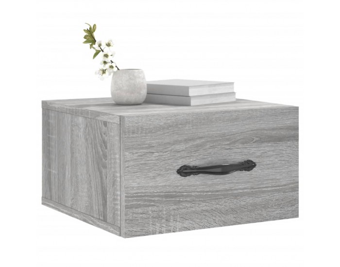 Sonata H Нощни шкафчета за стенен монтаж, 2 бр, сив сонома, 35x35x20 см