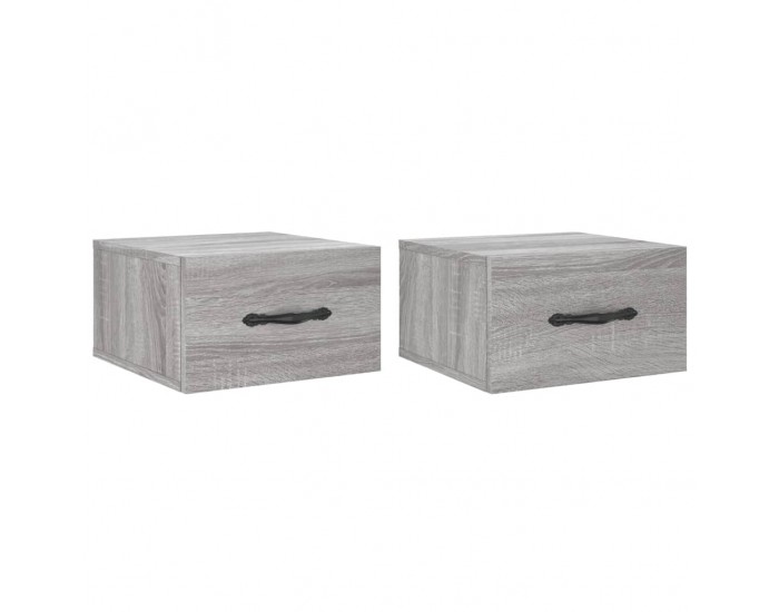 Sonata H Нощни шкафчета за стенен монтаж, 2 бр, сив сонома, 35x35x20 см