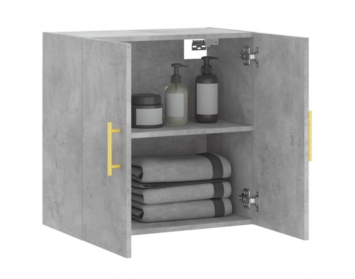 Sonata H Стенен шкаф, бетонно сив, 60x31x60 см, инженерно дърво