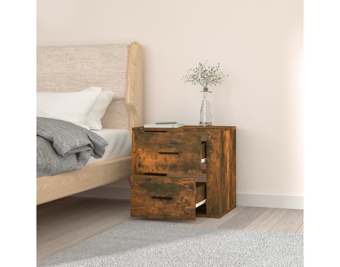 Sonata H Нощно шкафче за стенен монтаж, опушен дъб, 50x36x47 см