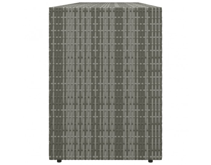 Sonata H Градински шкаф за съхранение сив 198x55,5x80 см полиратан