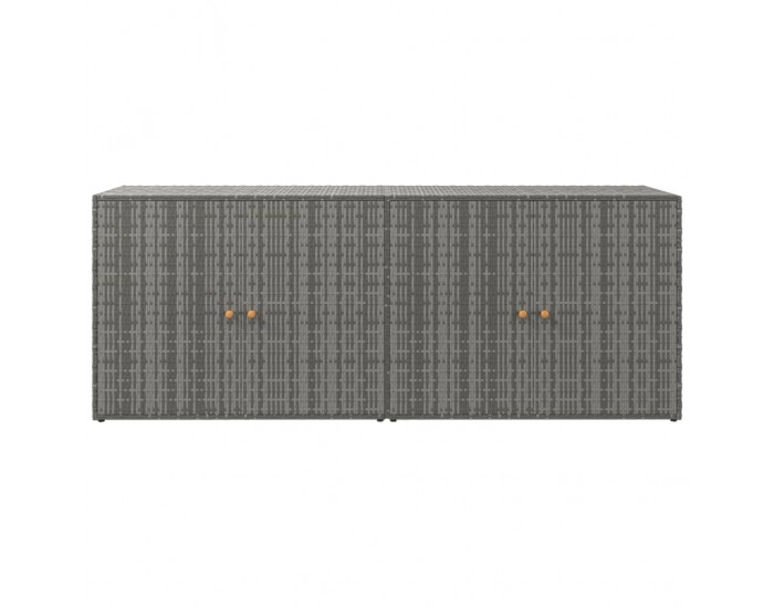 Sonata H Градински шкаф за съхранение сив 198x55,5x80 см полиратан