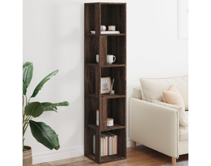 Sonata H Ъглов шкаф, кафяв дъб, 33x33x164,5 см, инженерно дърво