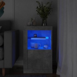Sonata H Страничен шкаф с LED осветление, бетонно сив, инженерно дърво Sonata H Страничен шкаф с LED осветление, бетонно сив, инженерно дърво - Гардероби