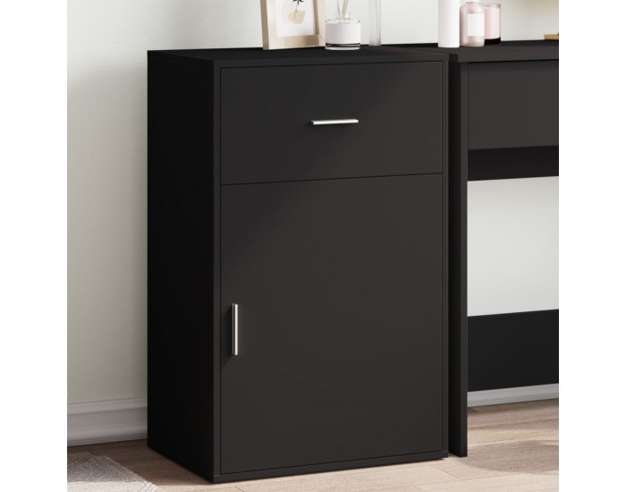 Sonata H Шкаф за съхранение, черен, 56,5x39x90 см, инженерно дърво