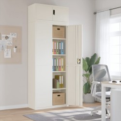 Sonata H Шкаф за папки бял 90x40x240 см стомана Sonata H Шкаф за папки бял 90x40x240 см стомана - Гардероби