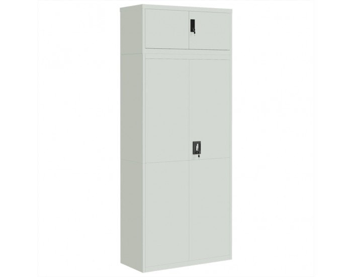 Sonata H Шкаф за папки светлосив 90x40x220 см стомана