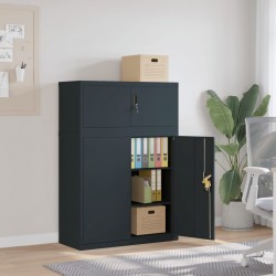 Sonata H Шкаф за папки антрацит 90x40x130 см стомана Sonata H Шкаф за папки антрацит 90x40x130 см стомана - Гардероби