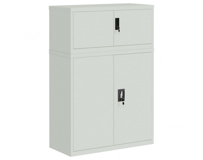 Sonata H Шкаф за папки светлосив 90x40x130 см стомана