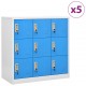 Sonata H Заключващи шкафове 5 бр светлосиво/синьо 90x45x92,5 см стомана