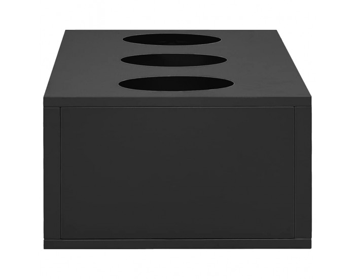 Sonata H Шкаф с плъзгаща врата и плантер, антрацит, стомана