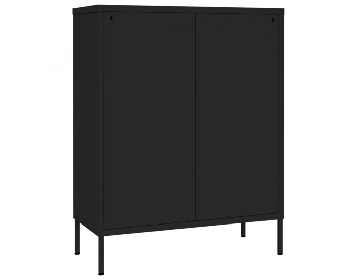 Sonata H Шкаф с чекмеджета, черен, 80х35х101,5 см, стомана