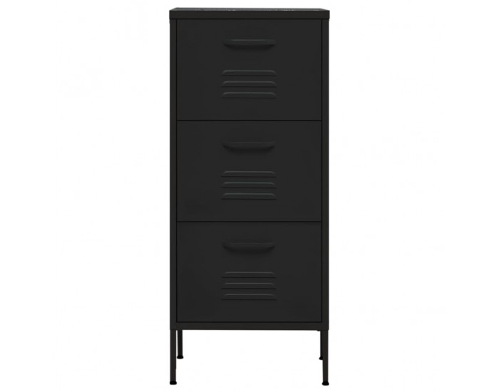 Sonata H Шкаф за съхранение, черен, 42,5x35x101,5 см, стомана