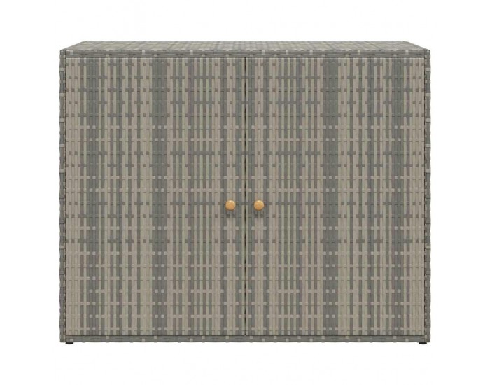 Sonata H Градински шкаф за съхранение сив 100x55,5x80 см полиратан