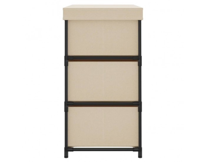 Sonata H Шкаф за съхранение с 6 чекмеджета, 55x29x55 см, кремав, стомана