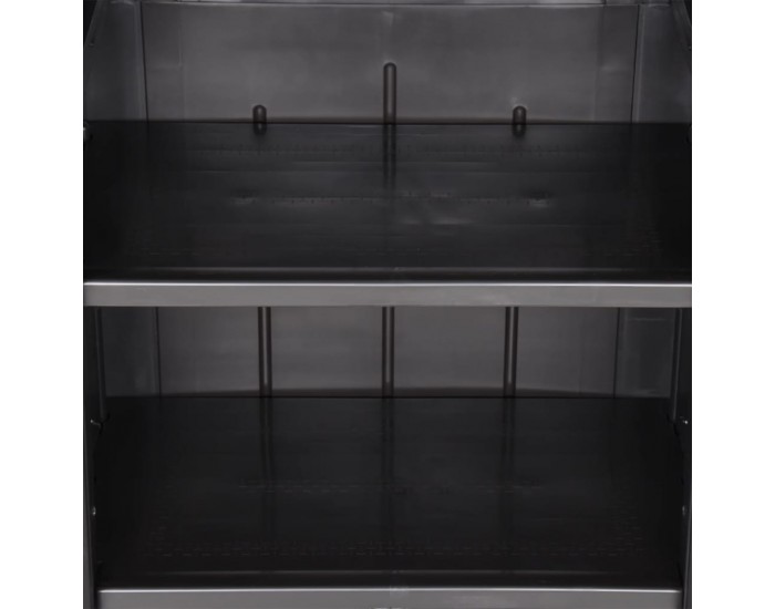 Sonata H Градински шкаф за съхранение, черен, 65x45x172 см, PP ратан