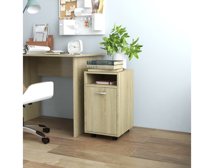 Sonata H Страничен шкаф с колелца дъб сонома 33x38x60 см инженерно дърво