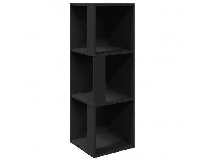 Sonata H Ъглов шкаф, черен, 33x33x100 см, инженерно дърво