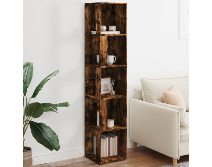 Sonata H Ъглов шкаф, опушен дъб, 33x33x164,5 см, инженерно дърво