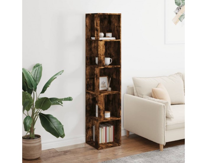 Sonata H Ъглов шкаф, опушен дъб, 33x33x164,5 см, инженерно дърво