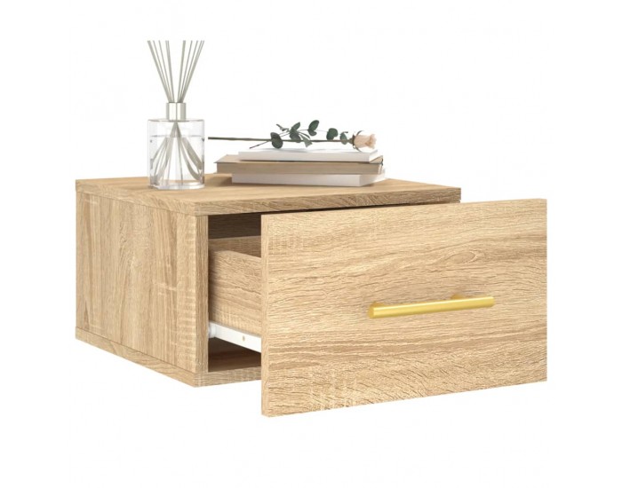 Sonata H Нощно шкафче за стенен монтаж, сонома дъб, 35x35x20 см