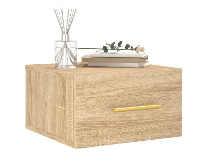 Sonata H Нощно шкафче за стенен монтаж, сонома дъб, 35x35x20 см