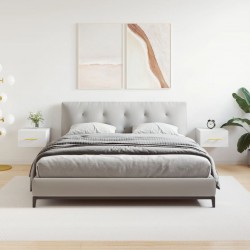 Sonata H Нощни шкафчета за стенен монтаж, 2 бр, бели, 35x35x20 см - Гардероби
