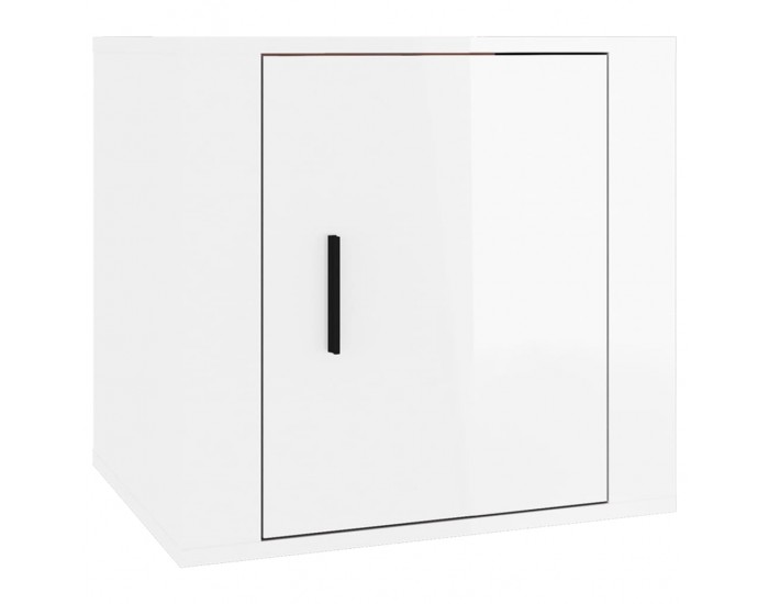 Sonata H Нощно шкафче, бял гланц, 50x39x47 см