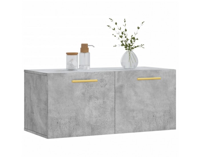 Sonata H Стенен шкаф, бетонно сив, 80x36,5x35 см, инженерно дърво