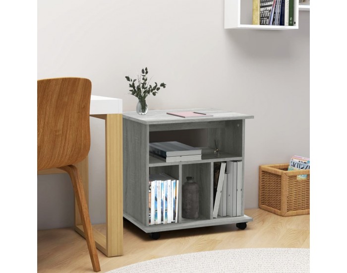 Sonata H Шкаф с колелца, сив сонома, 60x45x60 см, инженерно дърво