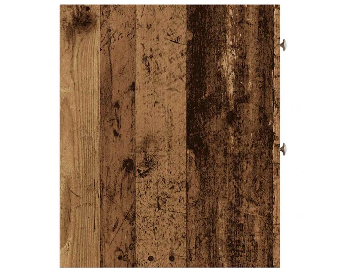 Sonata H Тесен скрин за баня с колелца, старо дърво, инженерно дърво