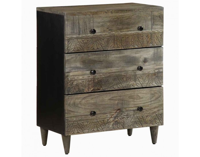 Sonata H Шкаф Светло сив 60x33,5x75 cm Масивна дървесина Манго