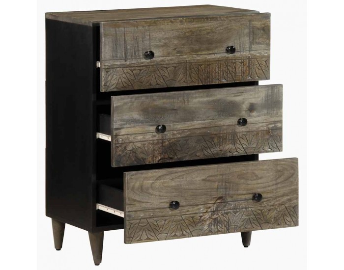 Sonata H Шкаф Светло сив 60x33,5x75 cm Масивна дървесина Манго