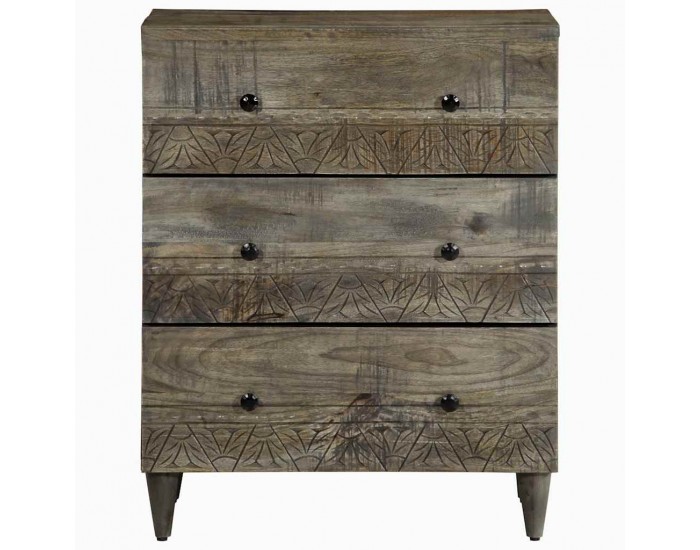 Sonata H Шкаф Светло сив 60x33,5x75 cm Масивна дървесина Манго