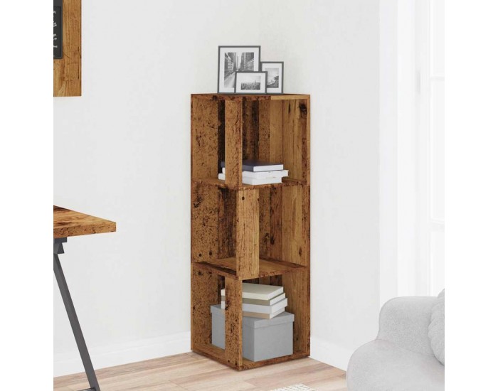 Sonata H Ъглов шкаф Старо дърво 33x33x100 cm Инженерна дървесина